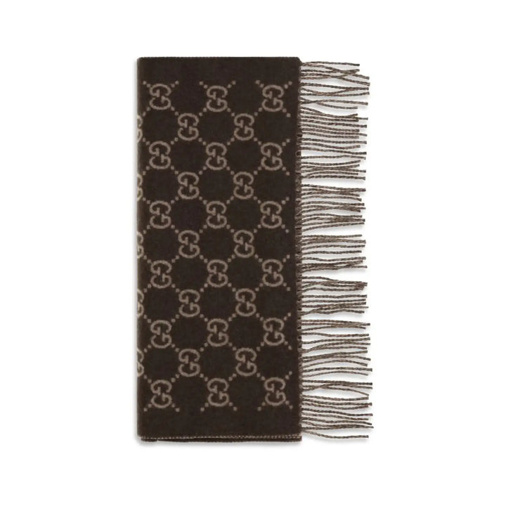 Gucci Brown Cashmere Scarf