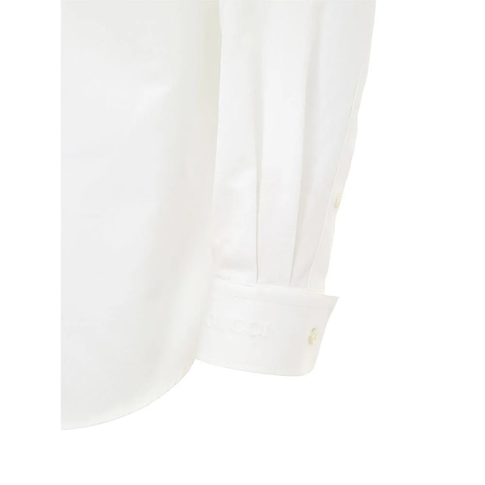 Gucci Double Collar Cotton Poplin Shirt with Removable and Cuffs