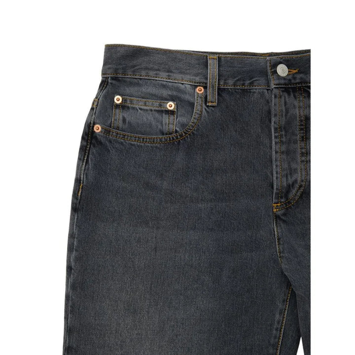 Gucci Gray Cotton Relaxed Fit Jeans