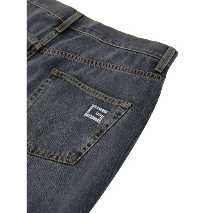 Gucci Gray Cotton Relaxed Fit Jeans