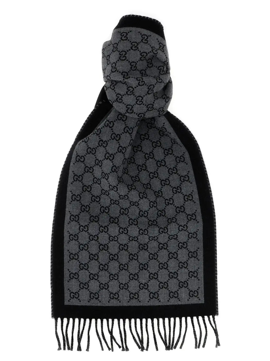 Gucci Gray Wool Scarf