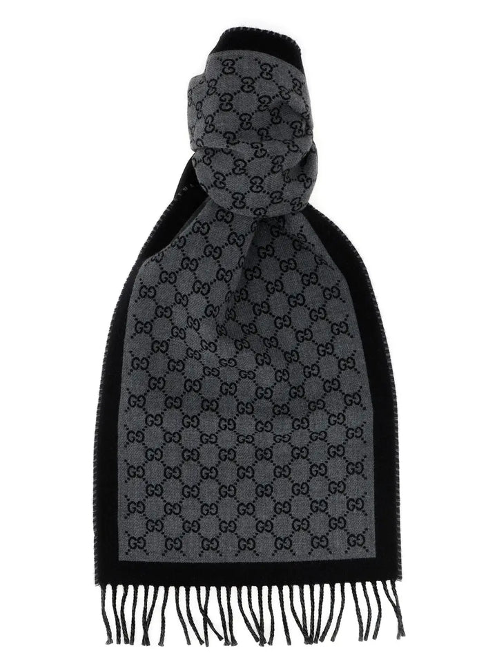 Gucci Gray Wool Scarf
