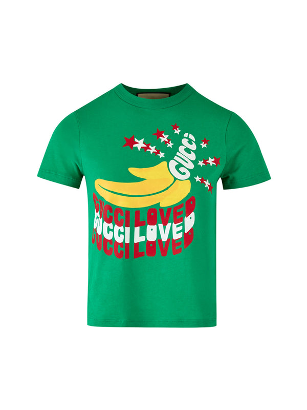 Gucci - Green Cotton Logo T-Shirt