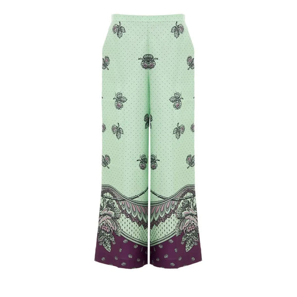 Gucci Green Silk Casual Pants