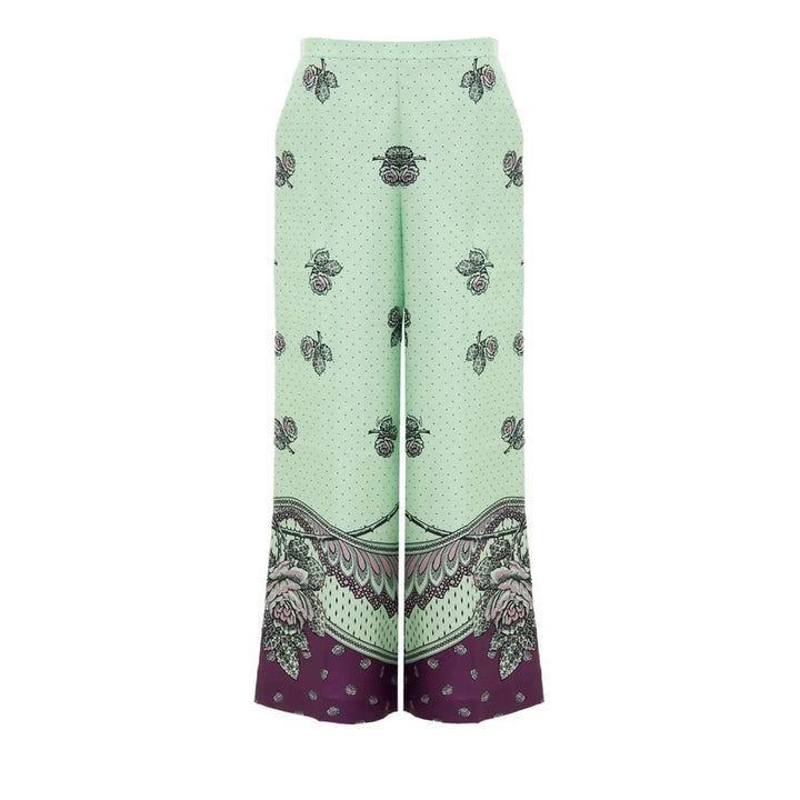 Gucci Green Silk Casual Pants