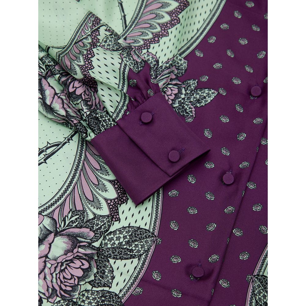 Gucci Shirts - Green Silk Pattern Shirt