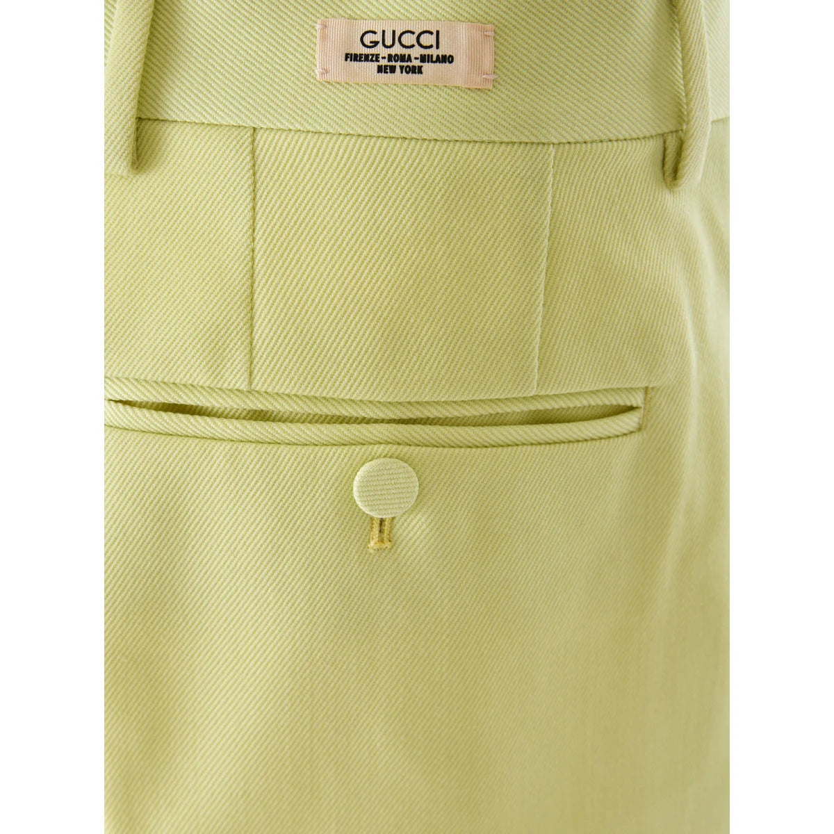 Gucci Lime Yellow Cotton Pants for Men Authentic Luxury Style