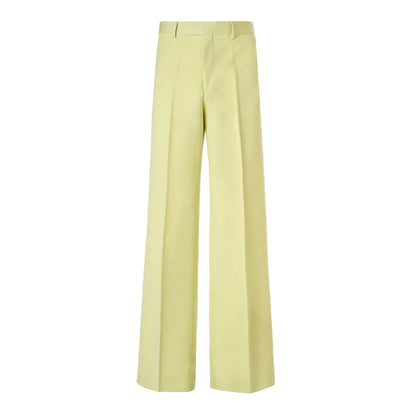 Gucci Lime Yellow Cotton Pants for Men Authentic Luxury Style