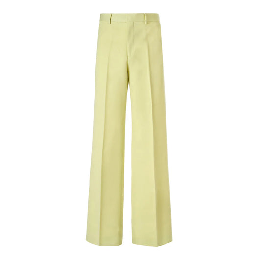 Gucci Lime Yellow Cotton Pants for Men Authentic Luxury Style