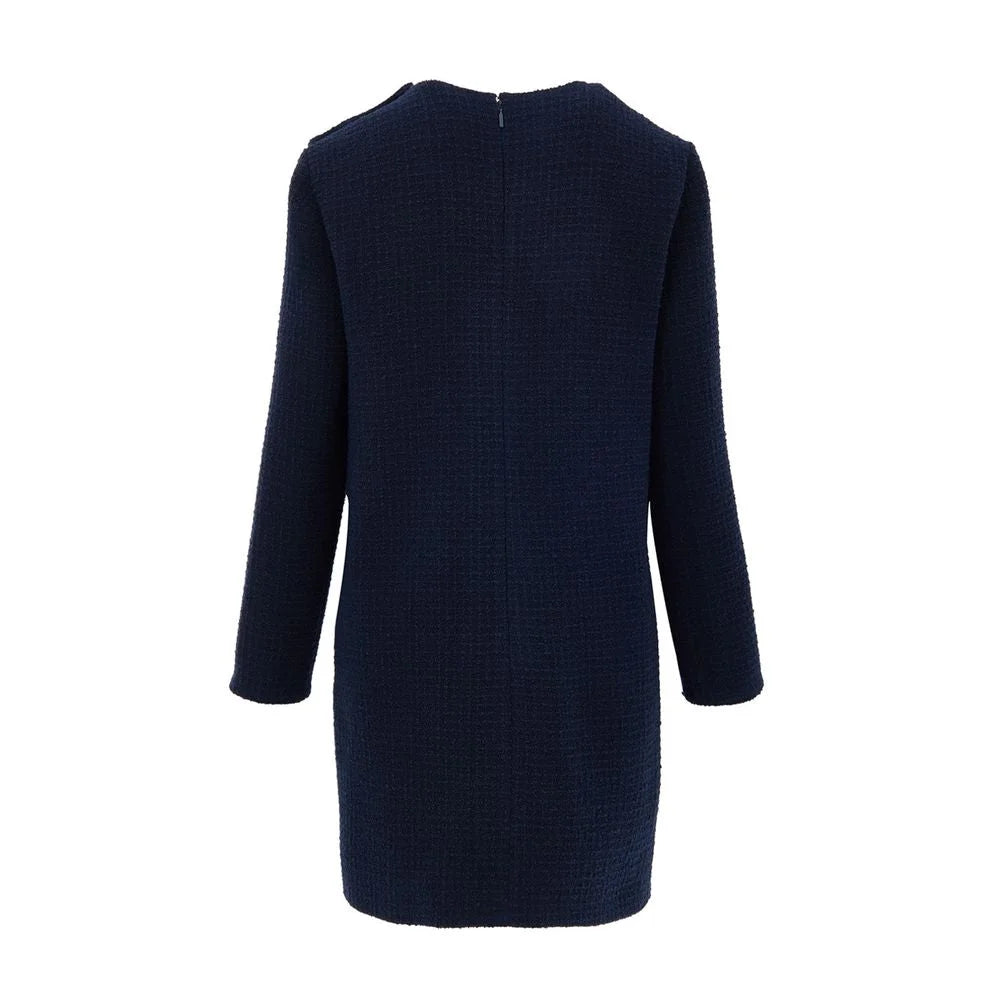Gucci Navy Blue Wool Short Dress
