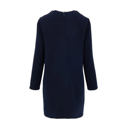 Gucci Navy Blue Wool Short Dress