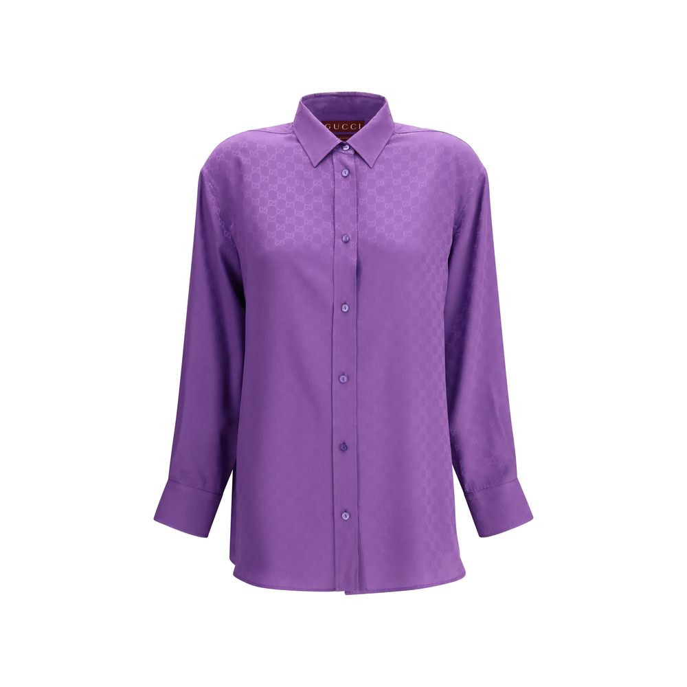 Gucci Shirts - Purple Silk Shirt