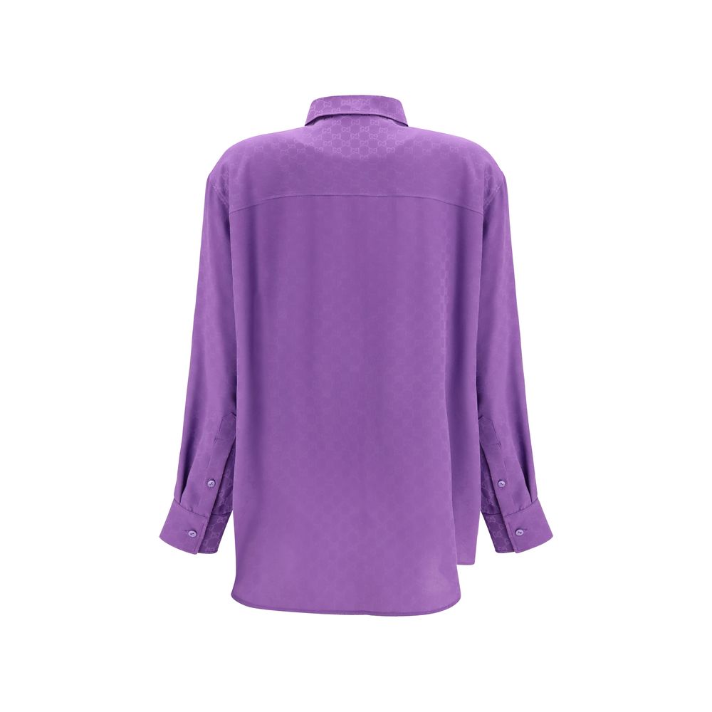 Gucci Shirts - Purple Silk Shirt