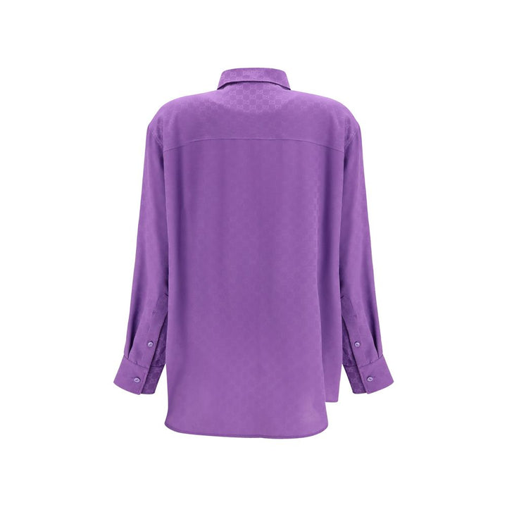 Gucci Shirts - Purple Silk Shirt