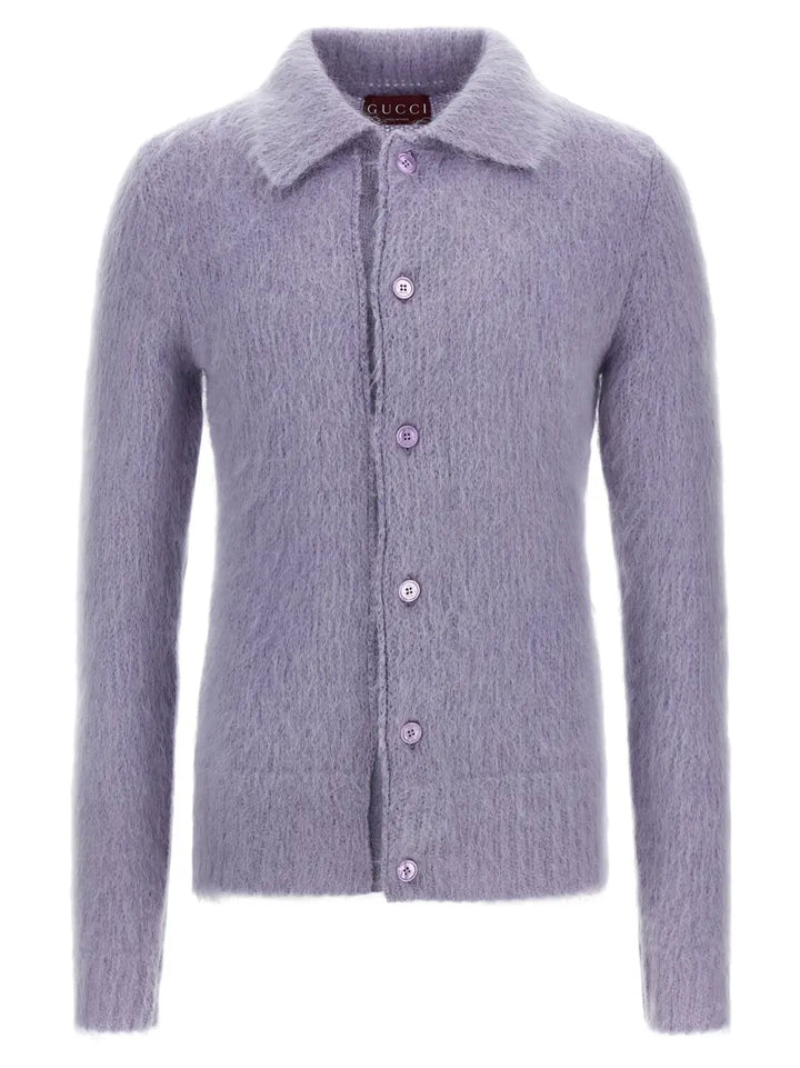 Gucci Purple Wool Cardigan