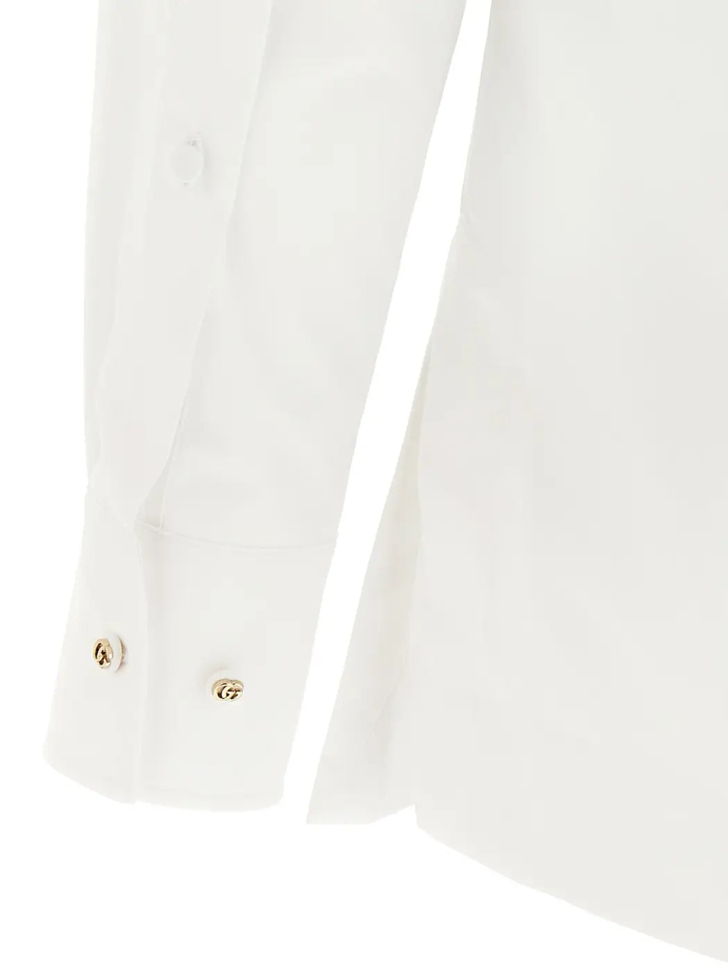 Gucci White Cotton Blouse