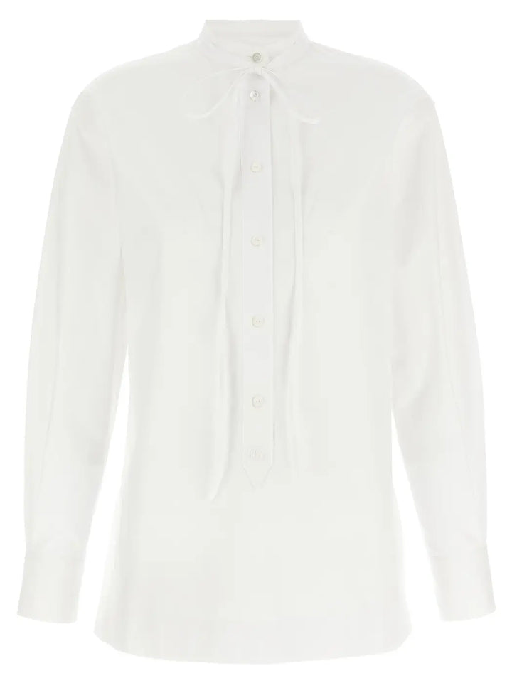 Gucci White Cotton Blouse
