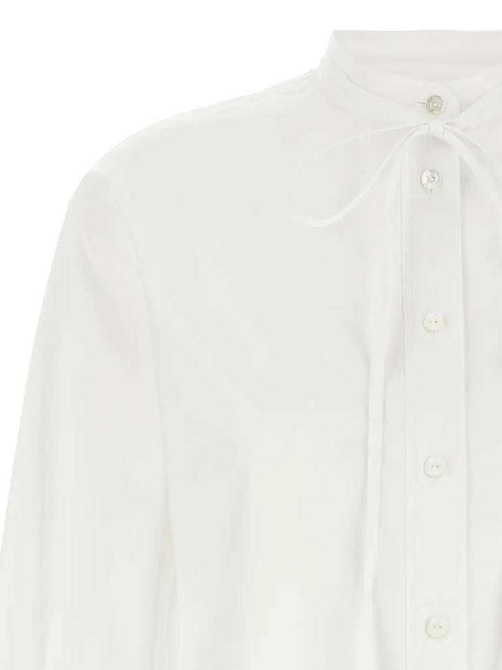 Gucci White Cotton Blouse