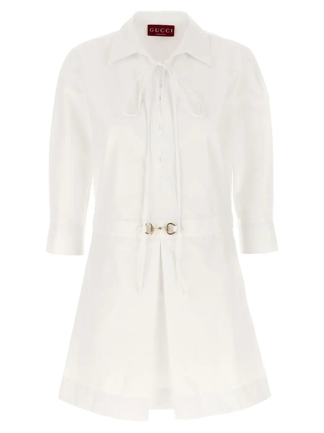 Gucci White Cotton Short Dress