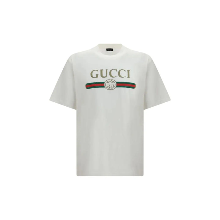 Gucci White Cotton T-shirt