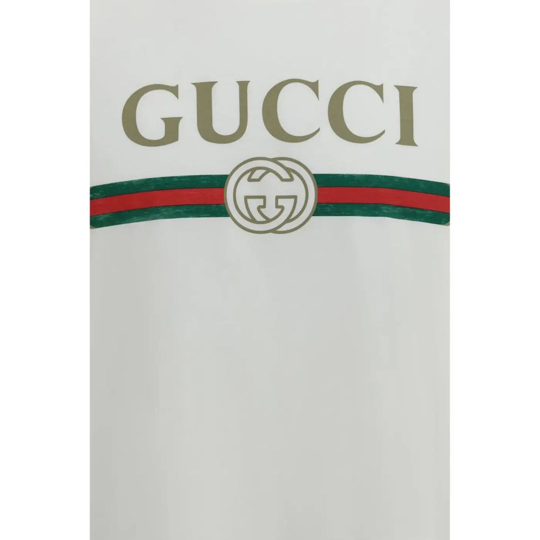 Gucci White Cotton T-shirt