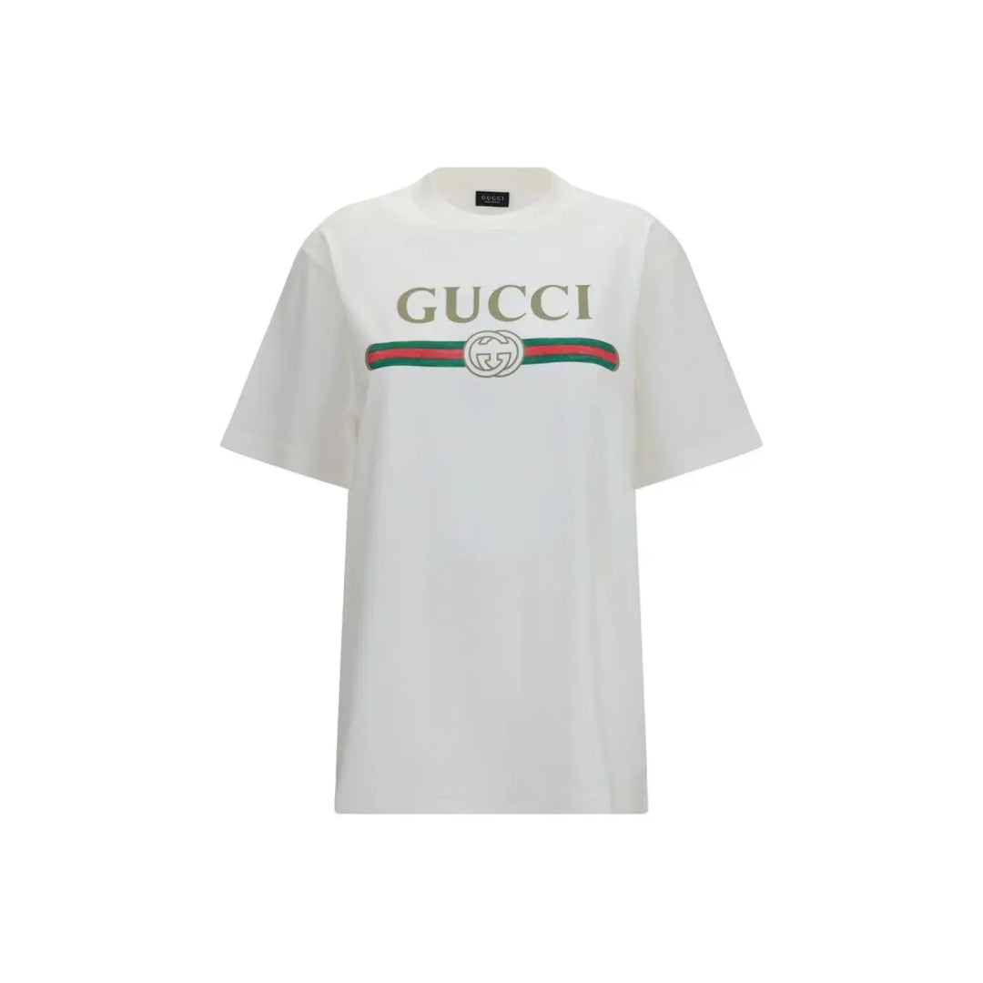 Gucci White Cotton T-shirt