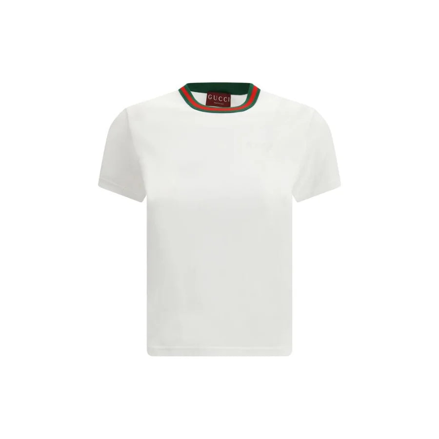 Gucci White Cotton T-Shirt