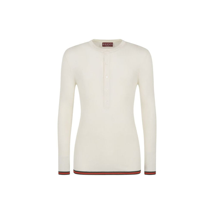 Gucci White Silk T-shirt