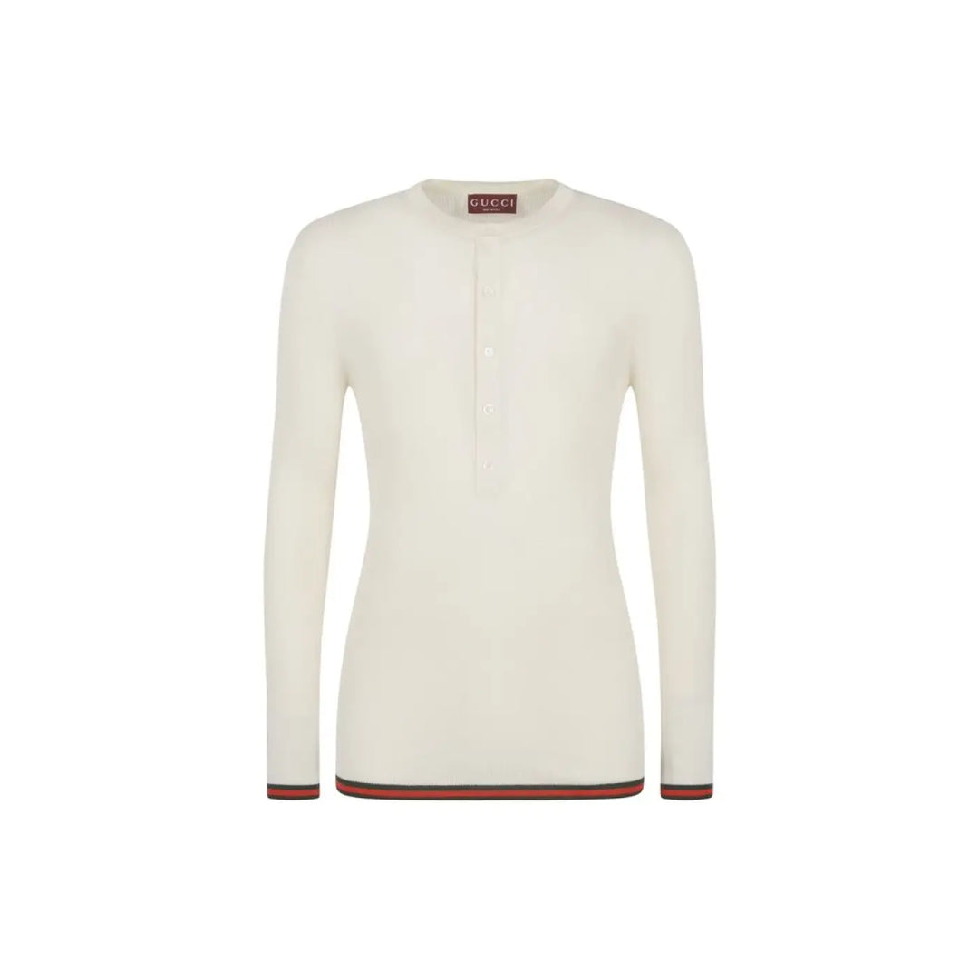 Gucci White Silk T-Shirt