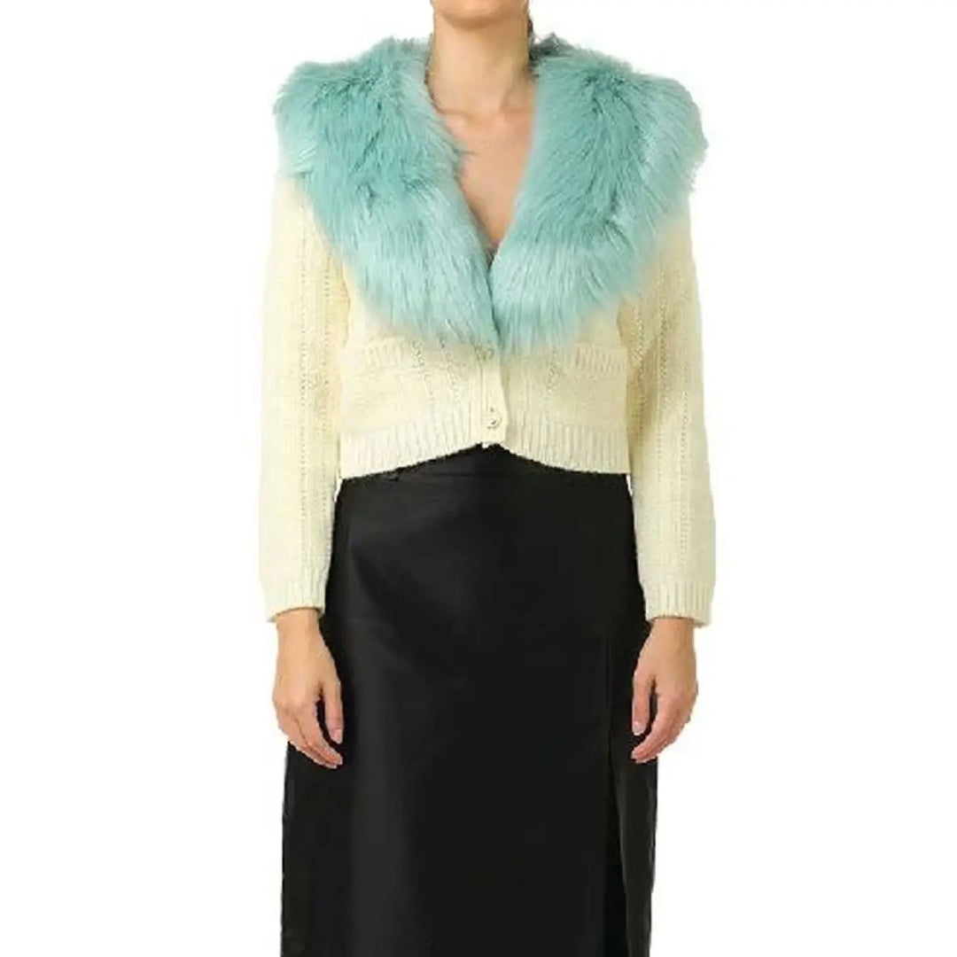 Gucci White Wool Cardigan