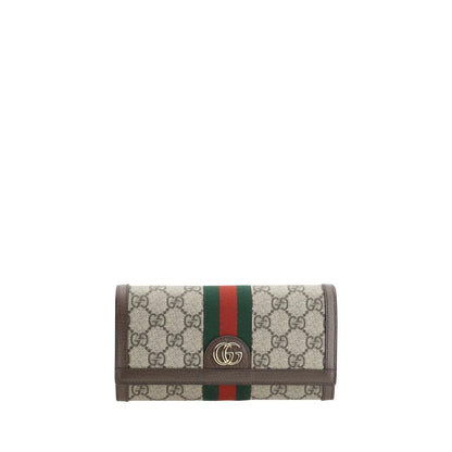 Gucci’s Chain Wallet Multicolor Cotton Luxury with Gold Plaque Closure Gucci