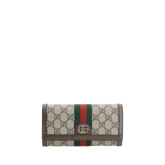 Gucci’s Chain Wallet Multicolor Cotton Luxury with Gold Plaque Closure Gucci