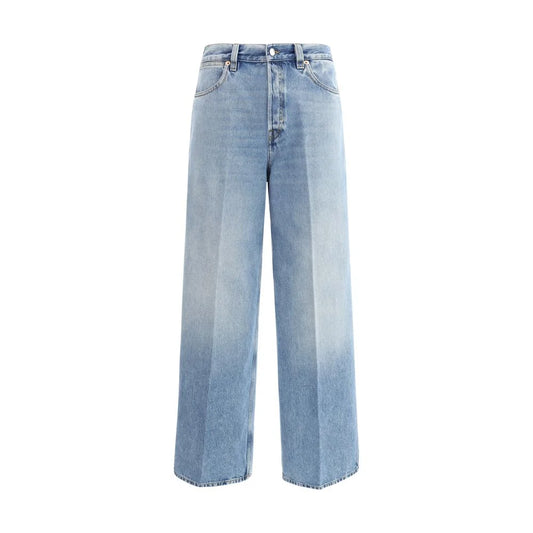Gucci’s Wide Leg Jeans Vintage Faded Style with High Waist Comfort Gucci