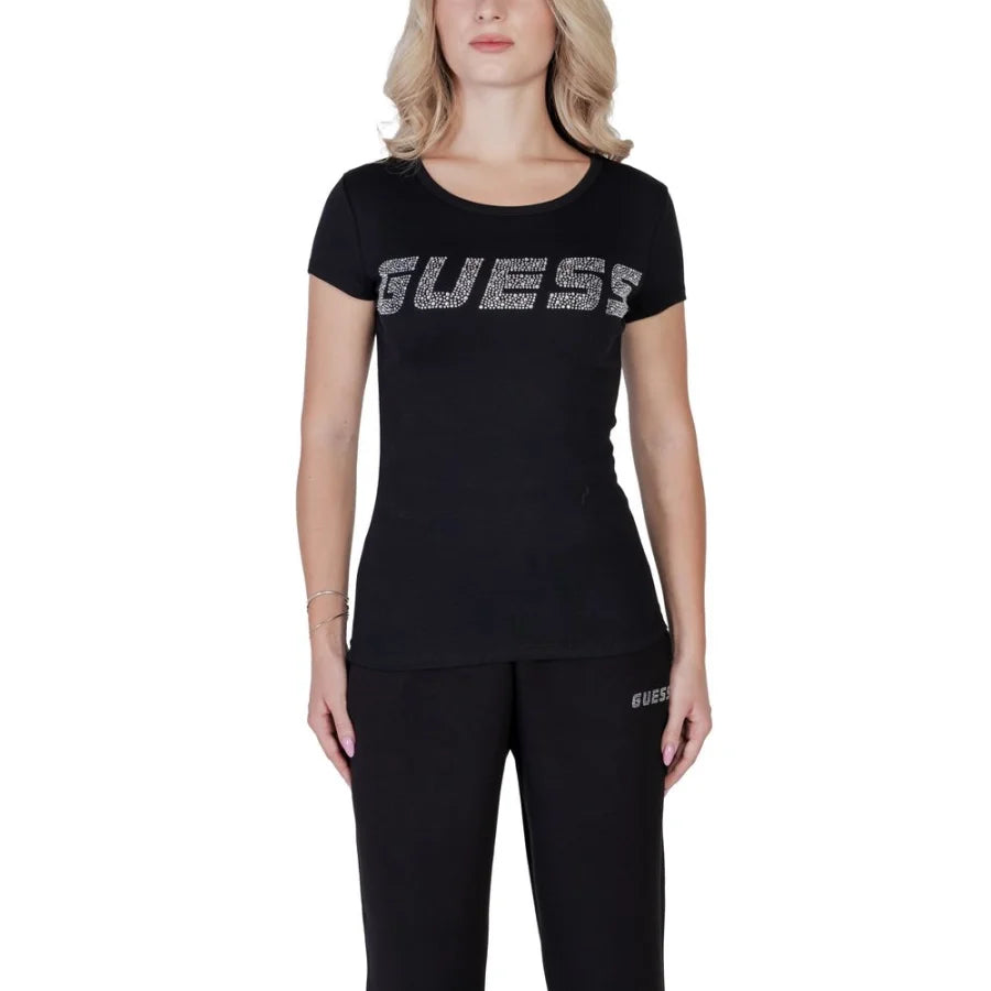 Guess Active Black Cotton T-Shirt