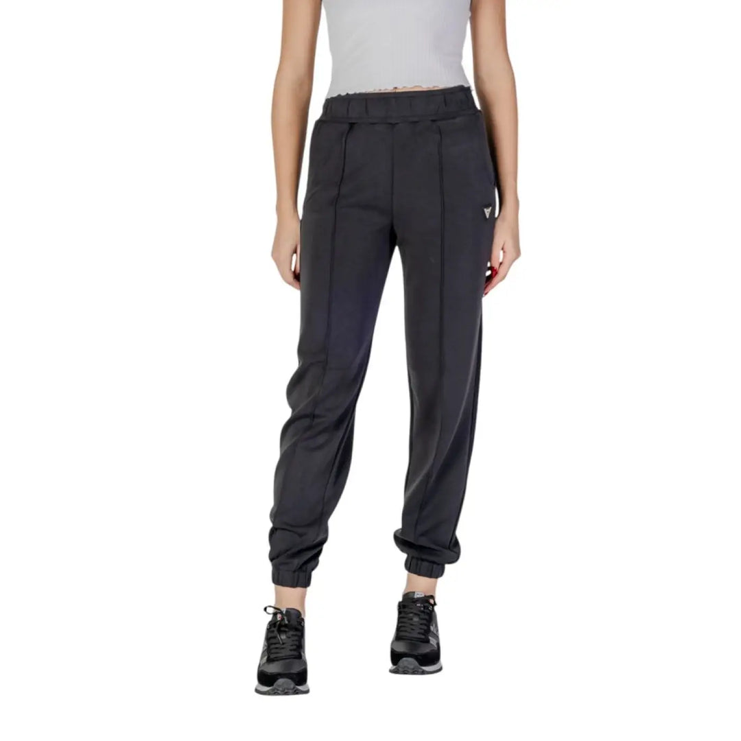 Guess Active Black Polyester Joggers (workout Pants)