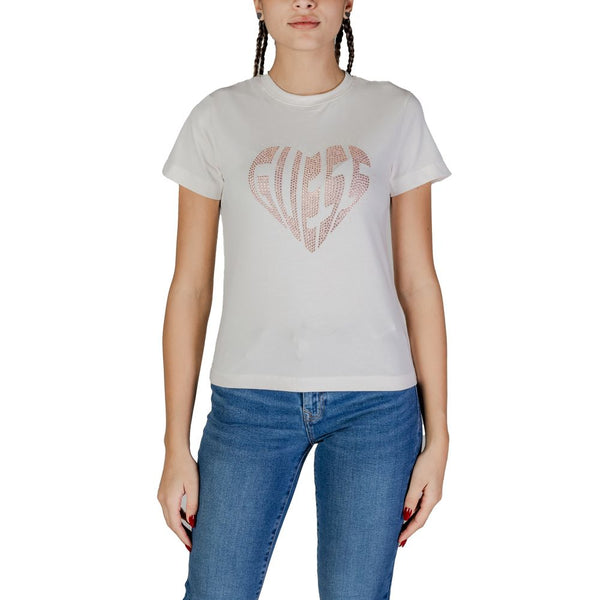 Guess Active - Cream Cotton T-Shirt