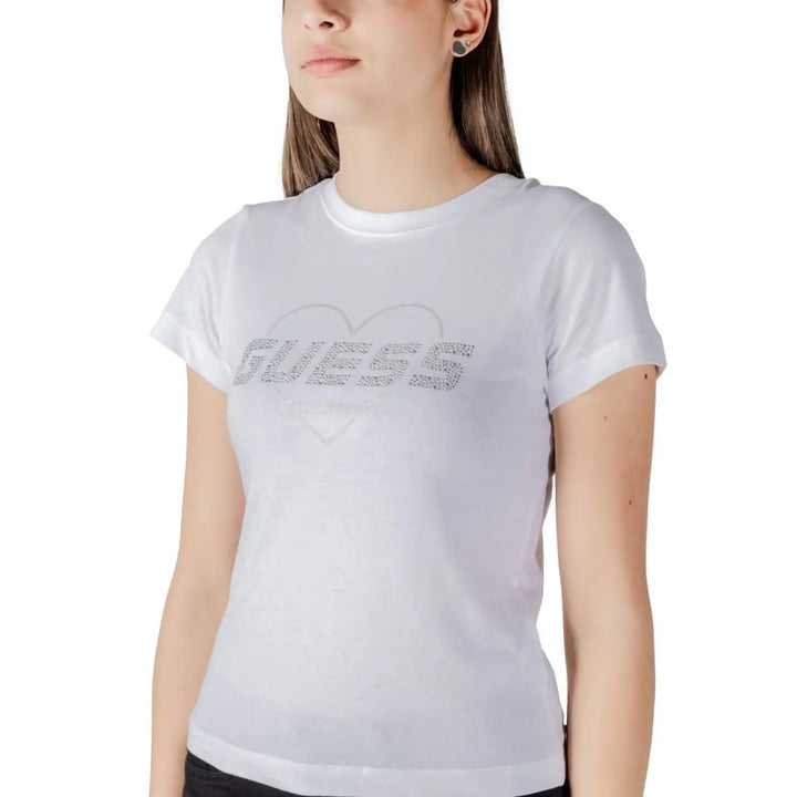 Guess Active White Cotton T-shirt