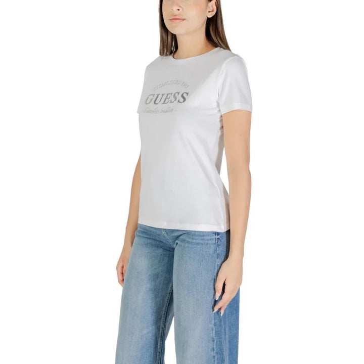 Guess Active White Cotton T-Shirt
