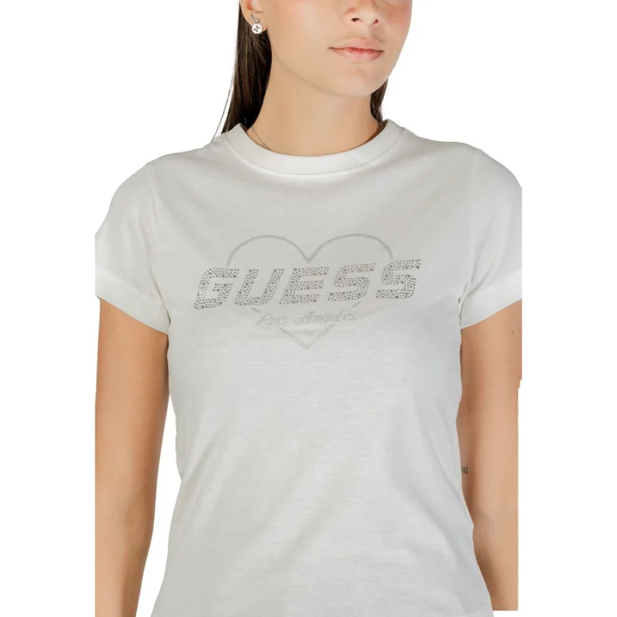 Guess Active White Cotton T-Shirt