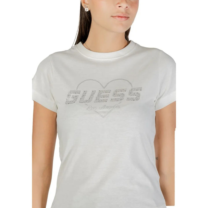 Guess Active White Cotton T-Shirt