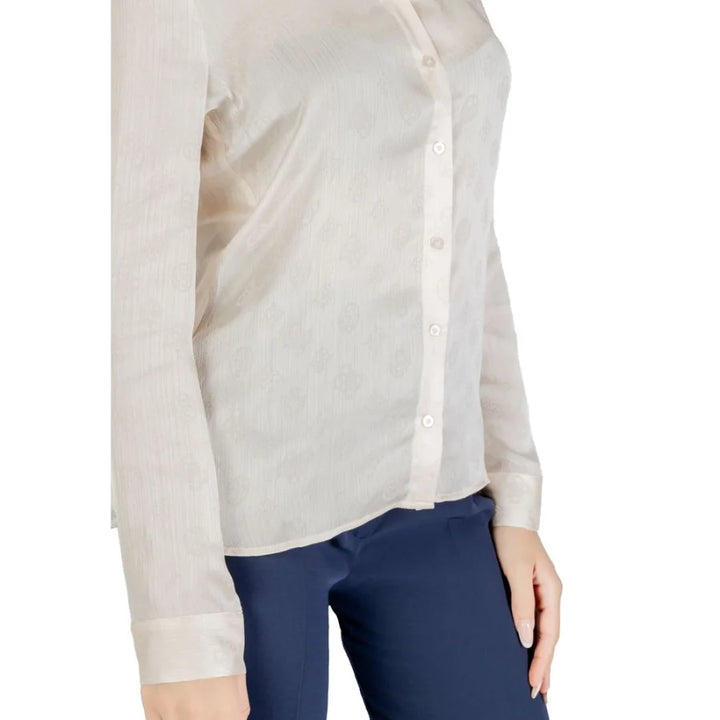Guess Beige Polyester Blouse