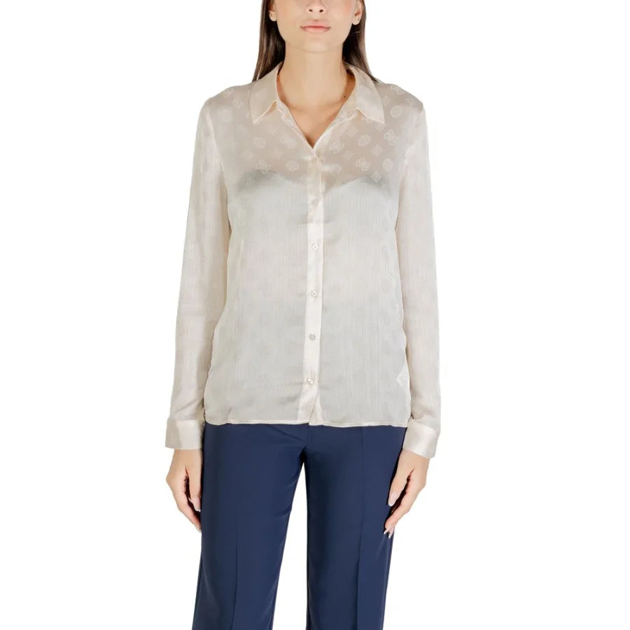 Guess Beige Polyester Blouse