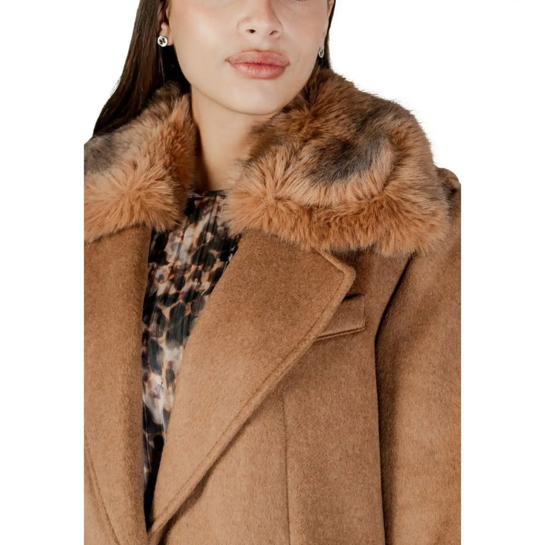 Guess Beige Polyester Coat