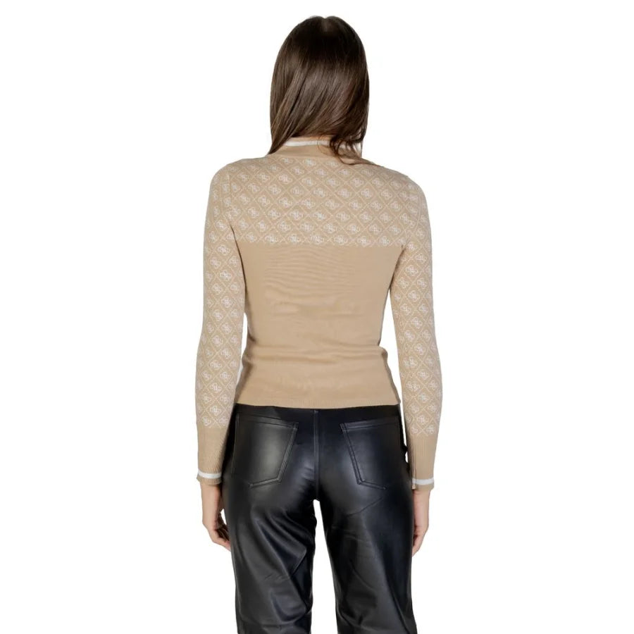 Guess Beige Polyester Sweatshirt