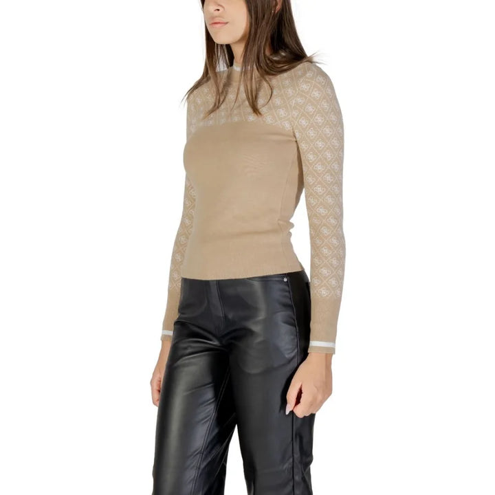 Guess Beige Polyester Sweatshirt