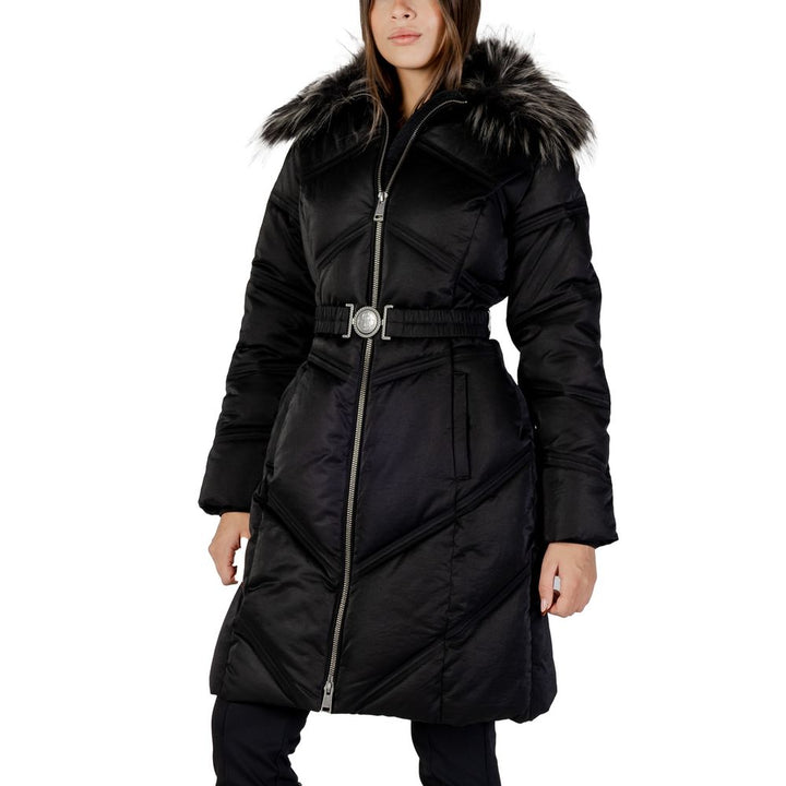 Guess Puffer Jackets - Black Cotton Coat