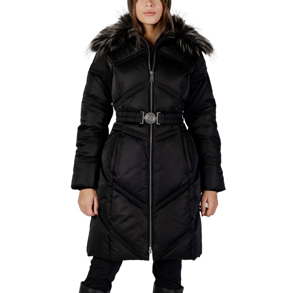 Guess Puffer Jackets - Black Cotton Coat