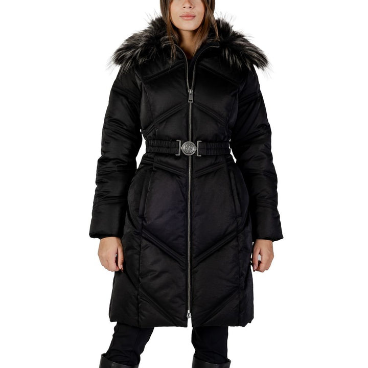 Guess Puffer Jackets - Black Cotton Coat