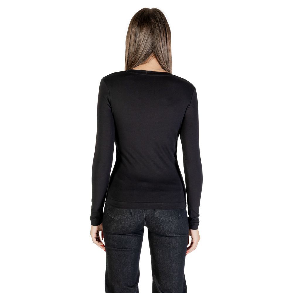 Guess - Black Cotton Long Sleeve T-Shirt