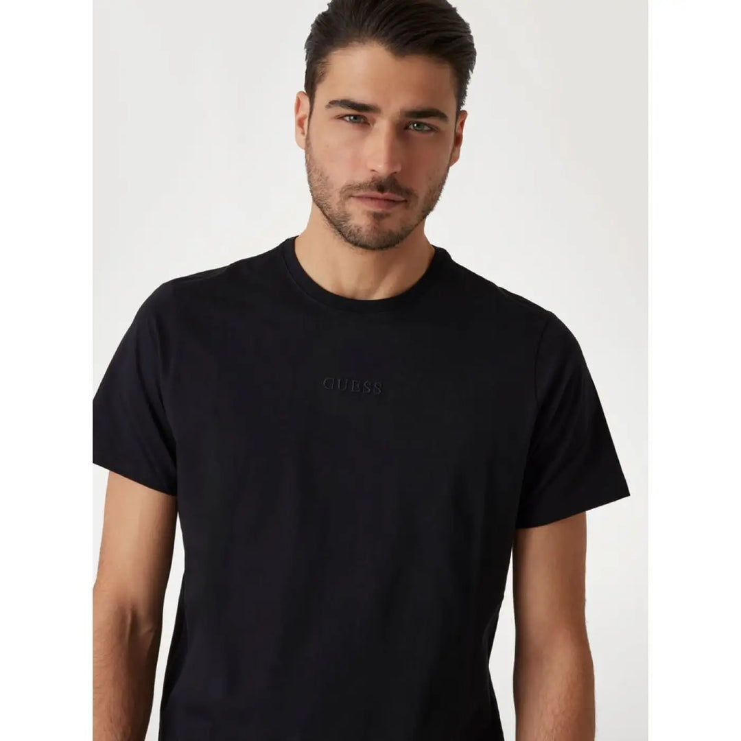 Guess Black Cotton T-shirt